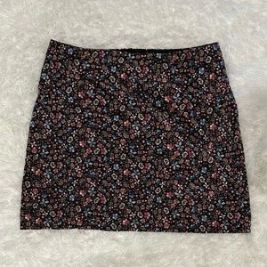 LOFT Floral Velvet Skirt Size 10
